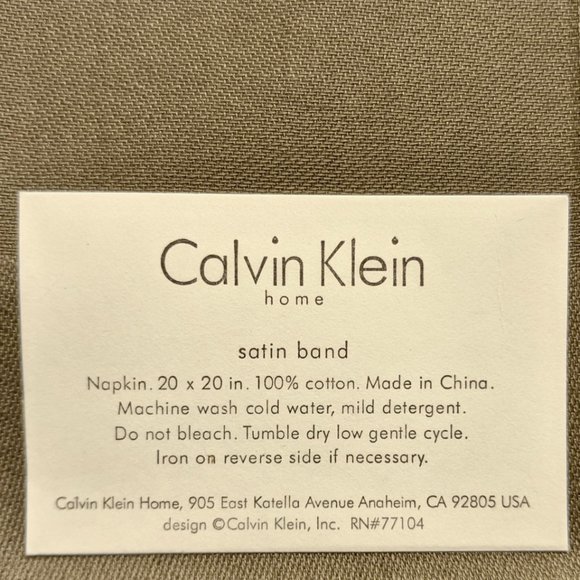 Calvin Klein NWT Cloth Napkin (12 Available) - Picture 3 of 8